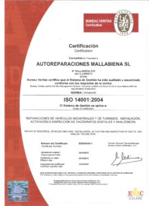 Certificado ISO 14001:2004/mallabiena.es